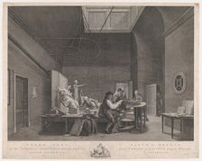The Drawing Academy at the Felix Meritis Society in Amsterdam, ca. 1800. Creator: Reinier Vinkeles