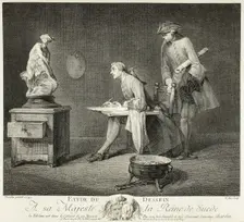 The Drawing Lesson, 1749. Creator: Jacques Philippe Le Bas