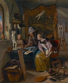 The Drawing Lesson, about 1665. Creator: Jan Steen