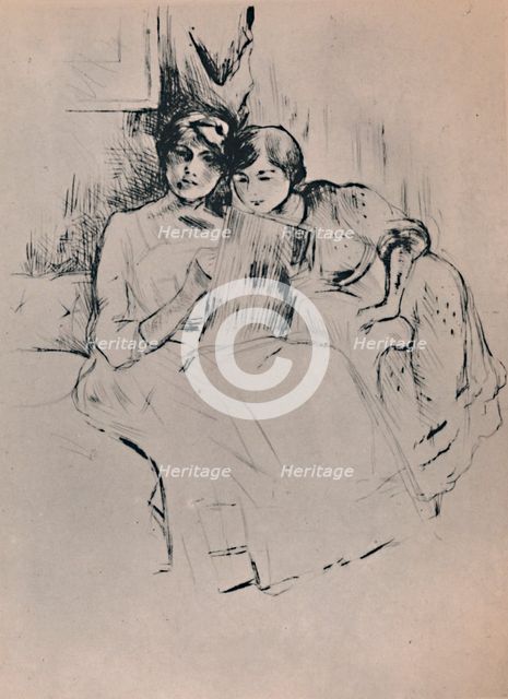'The Drawing Lesson', c.1888-1890, (1946).  Artist: Berthe Morisot.
