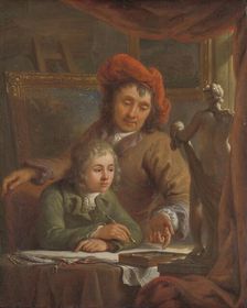 The Drawing Lesson, c.1790-c.1809. Creator: Abraham van Strij