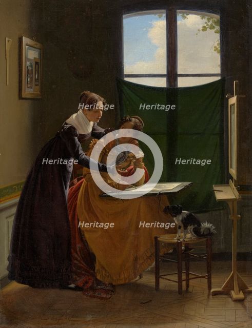 The Drawing Lesson, c1826. Creator: Pierre Duval le Camus.
