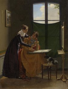 The Drawing Lesson, c1826. Creator: Pierre Duval le Camus