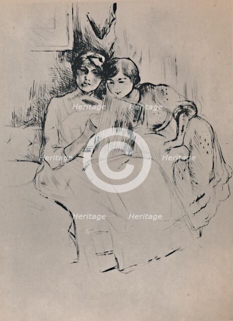 'The Drawing Lesson', c.1888-1890, (1946).  Artist: Berthe Morisot.