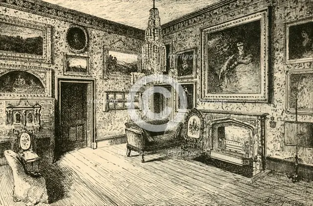'The Drawing-Room at Abbotsford', 1882. Creator: Unknown.