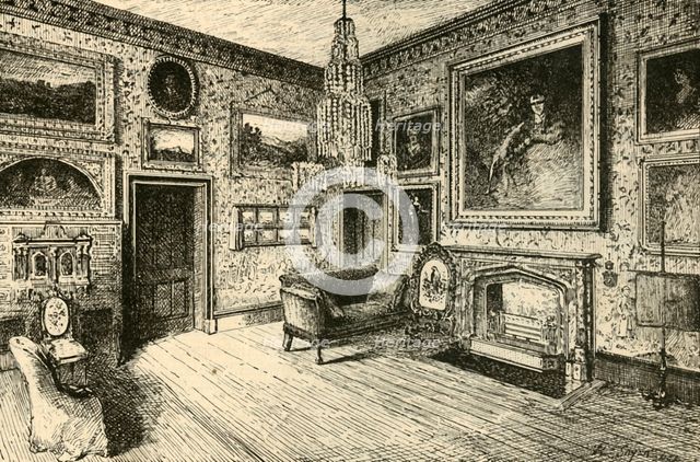 'The Drawing-Room at Abbotsford', 1882. Creator: Unknown.