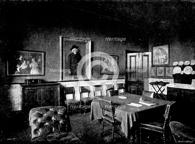 The drawing-room at Professor Blackie's residence, Edinburgh, 1895. Creator: Andre & Sleigh.