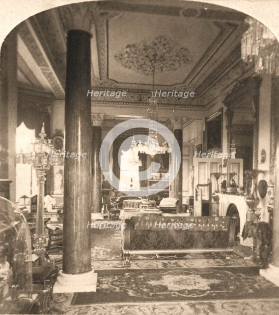'The Drawing Room, Queen Victoria's Marine Residence, Osborne House, I.O.W', 1900.  Creator: Works and Sun Sculpture Studios.