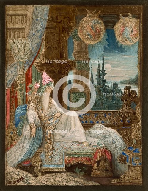 The Dream of an Inhabitant of Mogul (La Fontaine, Fables, XI, 4), c1881. Creator: Moreau, Gustave (1826-1898).