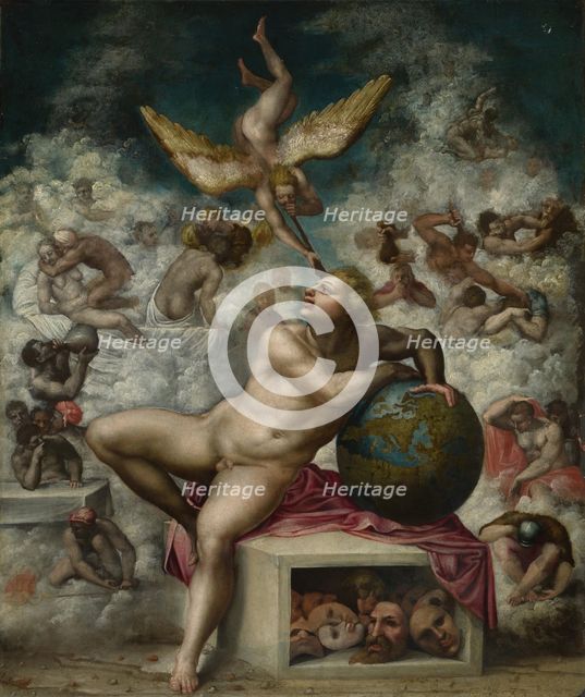 The Dream of Human Life, after 1533. Artist: Buonarroti, Michelangelo, (School)  