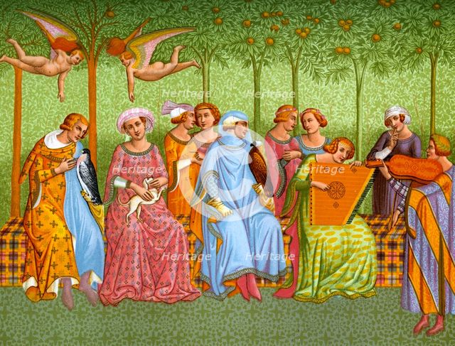 'The Dream of Life', 14th century, (1870). Artist: Franz Kellerhoven