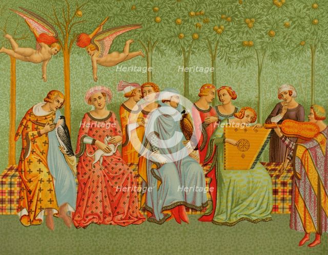 The Dream of Life, after a fresco attributed to Andrea Orcagna (1308-1368), 1877. Creator: Franz Kellerhoven.