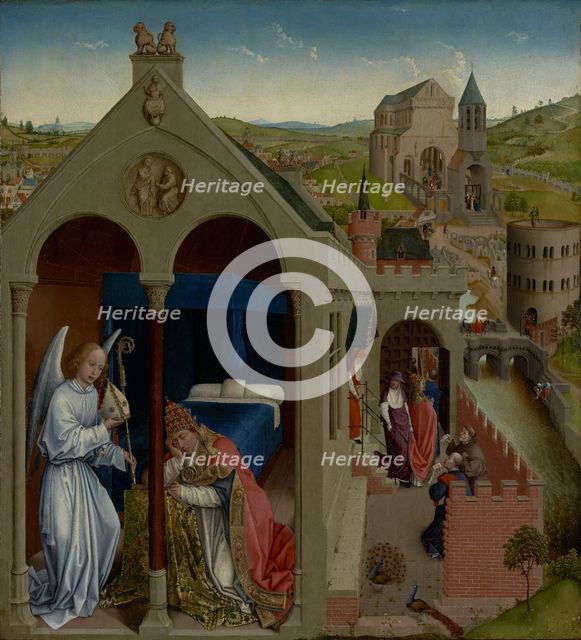The Dream of Pope Sergius, late 1430s. Creator: Workshop of Rogier van der Weyden.