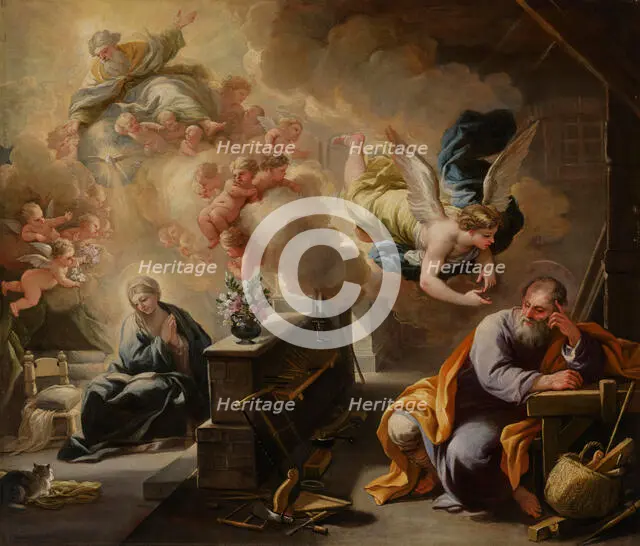 The Dream of St Joseph, about 1700. Creator: Luca Giordano.