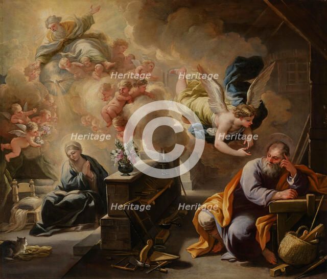 The Dream of St Joseph, about 1700. Creator: Luca Giordano.