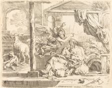 The Dream of Saint Joseph, 1653/1657. Creator: Sébastien Bourdon