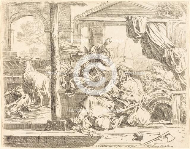 The Dream of Saint Joseph, 1653/1657. Creator: Sébastien Bourdon.