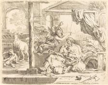 The Dream of Saint Joseph, 1653/1657. Creator: Sébastien Bourdon