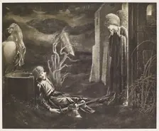 The Dream of Sir Lancelot at the Chapel of the San Graal, 1895, (1900). Creator: Unknown
