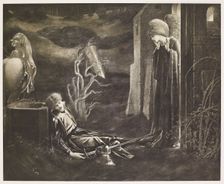 The Dream of Sir Lancelot at the Chapel of the San Graal, 1895, (1900). Creator: Unknown