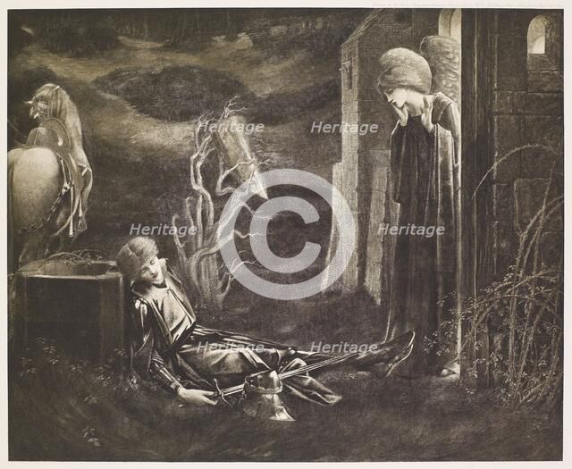 The Dream of Sir Lancelot at the Chapel of the San Graal, 1895, (1900). Creator: Unknown.