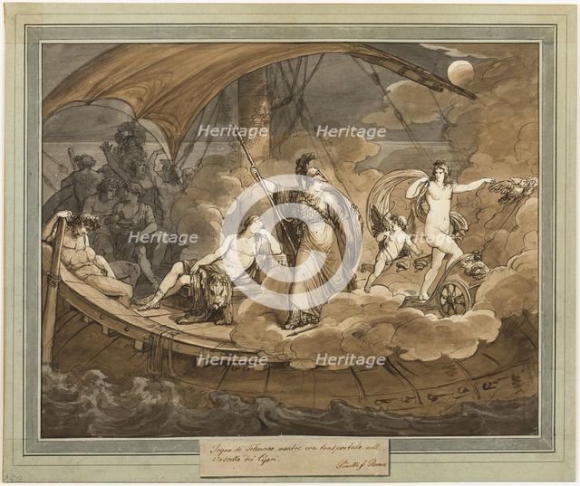 The Dream of Telemachus, from The Adventures of Telemachus, Book 4, 1808. Creator: Bartolomeo Pinelli.