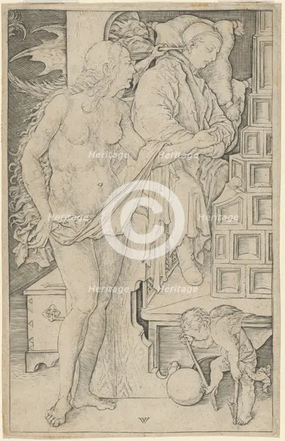 The Dream of the Doctor, 1481/1497. Creator: Wenzel von Olmutz.