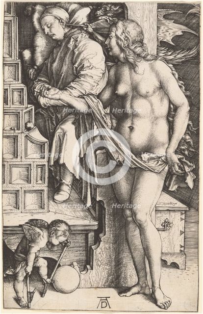 The Dream of the Doctor (Temptation of the Idler), 1498/1499. Creator: Albrecht Durer.