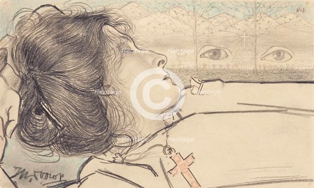 The Dream of the Seven Hills (De Droom der Zeven Heuvelen), 1914. Creator: Toorop, Jan (1858-1928).