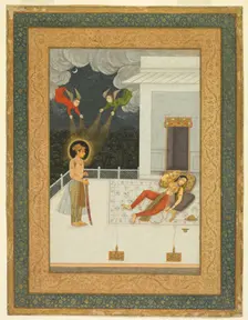 The dream of Zulaykha, from the Amber Album, c. 1670. Creator: Unknown