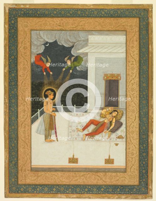 The dream of Zulaykha, from the Amber Album, c. 1670. Creator: Unknown.