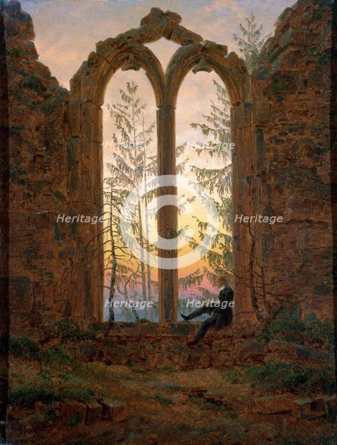 'The Dreamer (Ruins of the Oybin)', c1835. Artist: Caspar David Friedrich