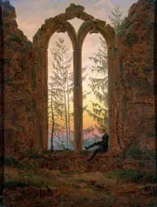 The Dreamer (Ruins of the Oybin) c1835. Artist: Caspar David Friedrich
