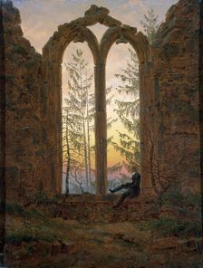 The Dreamer (Ruins of the Oybin) c1835. Artist: Caspar David Friedrich