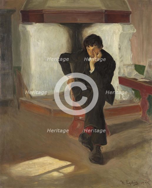 The Dreamer. The Artist Torleiv Stadskleiv, 1895. Creator: Halfdan Egedius.