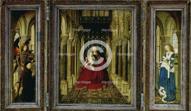 The Dresden Altarpiece (Triptych), 1437. Artist: Eyck, Jan van (1390-1441)