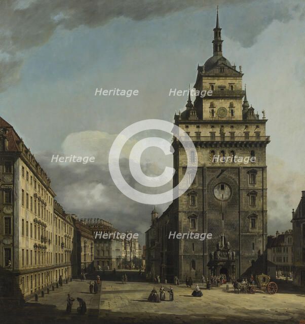 The Dresden Kreuzkirche (Church of the Cross), ca 1751-1753.