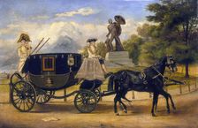 The Dress Carriage of Viscount Eversley in Hyde Park c1856. Artist: Edwin Frederick Holt