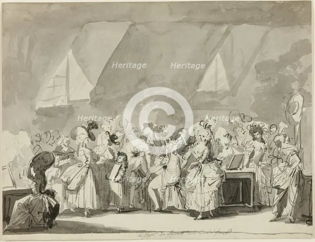 The Dressing Room of the Extras of the Comedie Francaise, n.d. Creator: Philibert Louis Debucourt.