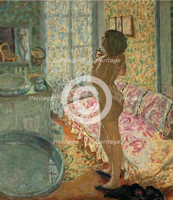 The Dressing Room with Pink Sofa (Female Nude in Backlight), 1908.