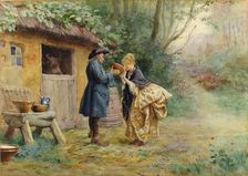 The Drink of Milk, 1882. Creator: Maurice Leloir