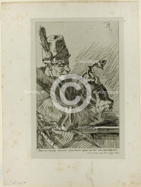 The Drinker, 1867. Creator: Félicien Rops.