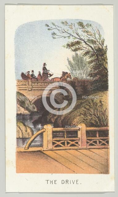 The Drive, from the series, Views in Central Park, New York, Part 2, 1864. Creator: Louis Prang.