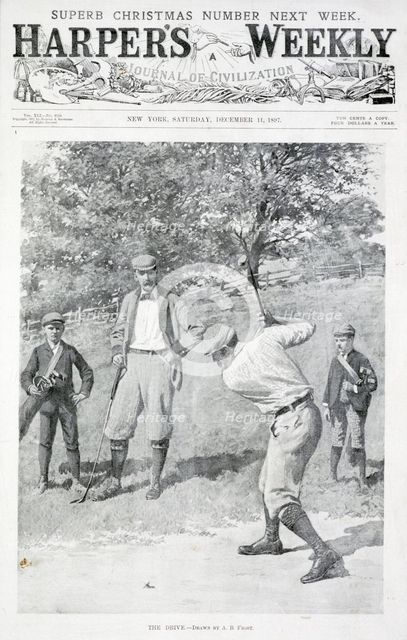 'The Drive', Harper's Weekly, December 11th 1897. Creator: AB Frost.