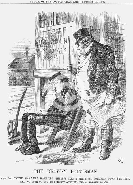 'The Drowsy Pointsman', 1876. Creator: Joseph Swain.