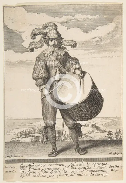 The Drummer, 1620-1667. Creator: Michel Lasne.