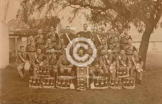 The Drums and Bugles of the First Battalion, The Queen's Own Royal West Kent Regiment. Poona, India, Artist: Unknown