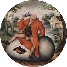 The Drunkard on an egg. Creator: Brueghel, Pieter, the Younger (1564-1638)
