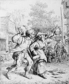 The Drunken Couple, 1685. Creator: Cornelis Dusart