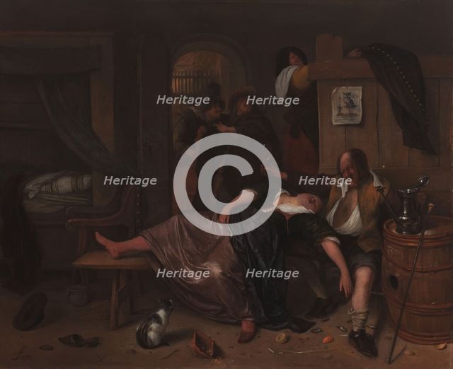 The Drunken Couple, c.1655-c.1665. Creator: Jan Steen.